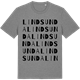 Mid Heather Gray t-shirt med Lindsunda ordlek t-shirt