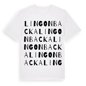Lingonbacka ordlek t-shirt – ekologisk bomull t-shirt från Pinshirt