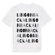 White t-shirt med Lingonbacka ordlek t-shirt
