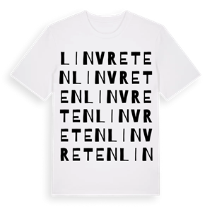 Linvreten ordlek t-shirt – ekologisk bomull t-shirt från Pinshirt