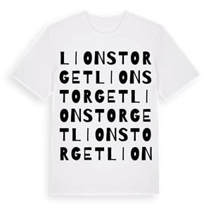 Lionstorget ordlek t-shirt – ekologisk bomull t-shirt från Pinshirt