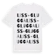 White t-shirt med Liss-Glugga ordlek t-shirt