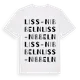 White t-shirt med Liss-Nibbeln ordlek t-shirt