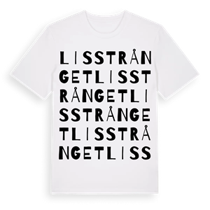 Lisstrånget ordlek t-shirt – ekologisk bomull t-shirt från Pinshirt