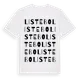 White t-shirt med Listebo ordlek t-shirt
