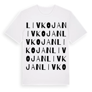 Livkojan ordlek t-shirt – ekologisk bomull t-shirt från Pinshirt