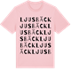 Pink Cotton t-shirt med Ljusbäck ordlek t-shirt