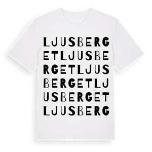 Ljusberget ordlek t-shirt – ekologisk bomull t-shirt från Pinshirt