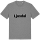 Mid Heather Gray t-shirt med Ljusdal fetstil t-shirt