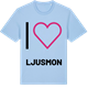 Blue Soul t-shirt med Jag älskar Ljusmon t-shirt stort tryck