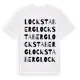 White t-shirt med Lockstaberg ordlek t-shirt