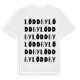 White t-shirt med Löddby ordlek t-shirt