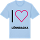Blue Soul t-shirt med Jag älskar Lönnbacka t-shirt stort tryck