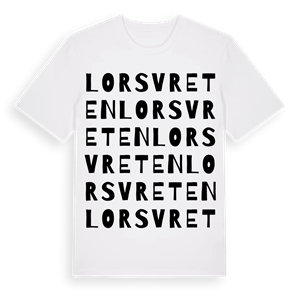 Lorsvreten ordlek t-shirt – ekologisk bomull t-shirt från Pinshirt