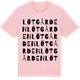 Pink Cotton t-shirt med Lötgården ordlek t-shirt
