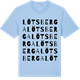 Blue Soul t-shirt med Lötsberga ordlek t-shirt