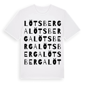 Lötsberga ordlek t-shirt – ekologisk bomull t-shirt från Pinshirt