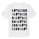 White t-shirt med Lötsberga ordlek t-shirt