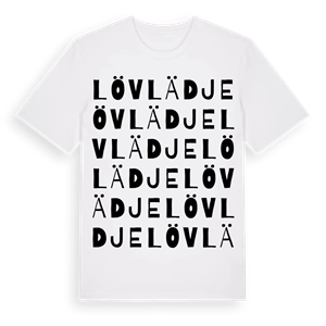Lövlädje ordlek t-shirt – ekologisk bomull t-shirt från Pinshirt