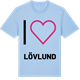 Blue Soul t-shirt med Jag älskar Lövlund t-shirt stort tryck