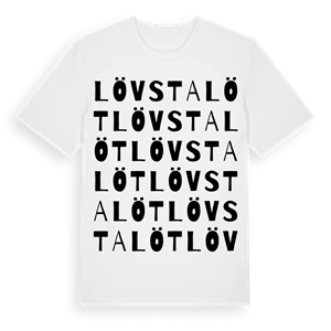 Lövstalöt ordlek t-shirt – ekologisk bomull t-shirt från Pinshirt
