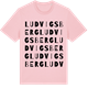 Pink Cotton t-shirt med Ludvigsberg ordlek t-shirt