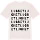 Vintage White t-shirt med Lugnet ordlek t-shirt
