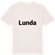 Vintage White t-shirt med Lunda fetstil t-shirt