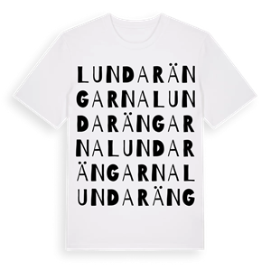 Lundarängarna ordlek t-shirt – ekologisk bomull t-shirt från Pinshirt