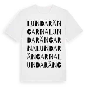 Lundarängarna ordlek t-shirt – ekologisk bomull t-shirt från Pinshirt