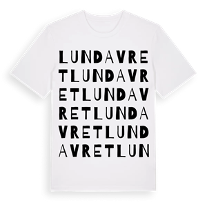 Lundavret ordlek t-shirt – ekologisk bomull t-shirt från Pinshirt