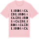 Pink Cotton t-shirt med Lundbacken ordlek t-shirt