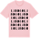 Pink Cotton t-shirt med Lundbo ordlek t-shirt