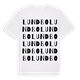 White t-shirt med Lundbo ordlek t-shirt