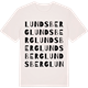 Vintage White t-shirt med Lundsberg ordlek t-shirt