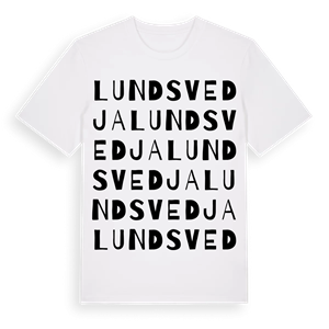Lundsvedja ordlek t-shirt – ekologisk bomull t-shirt från Pinshirt