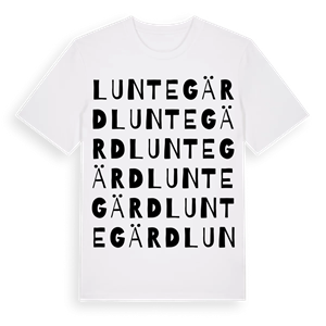 Luntegärd ordlek t-shirt – ekologisk bomull t-shirt från Pinshirt