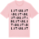 Pink Cotton t-shirt med Lutan ordlek t-shirt