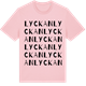 Pink Cotton t-shirt med Lyckan ordlek t-shirt