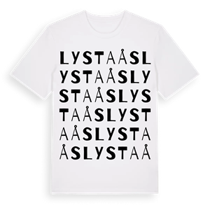 Lystaås ordlek t-shirt – ekologisk bomull t-shirt från Pinshirt