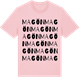 Pink Cotton t-shirt med Magön ordlek t-shirt