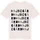 Vintage White t-shirt med Majnegård ordlek t-shirt