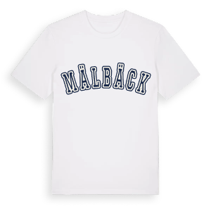 Mälbäck college t-shirt – ekologisk bomull t-shirt från Pinshirt