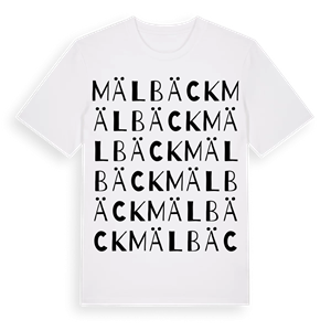 Mälbäck ordlek t-shirt – ekologisk bomull t-shirt från Pinshirt