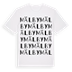 White t-shirt med Mälby ordlek t-shirt