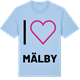 Blue Soul t-shirt med Jag älskar Mälby t-shirt stort tryck
