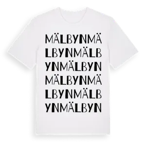 Mälbyn ordlek t-shirt – ekologisk bomull t-shirt från Pinshirt