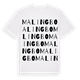 White t-shirt med Malingbo ordlek t-shirt