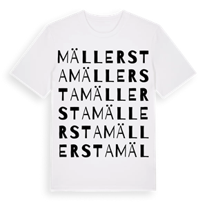 Mällersta ordlek t-shirt – ekologisk bomull t-shirt från Pinshirt