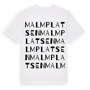 Malmplatsen ordlek t-shirt – ekologisk bomull t-shirt från Pinshirt